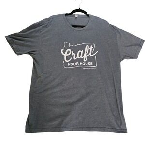 Craft Pour House Beaverton Oregon T-shirt Gray Short Sleeve Graphic Top‎ XXL